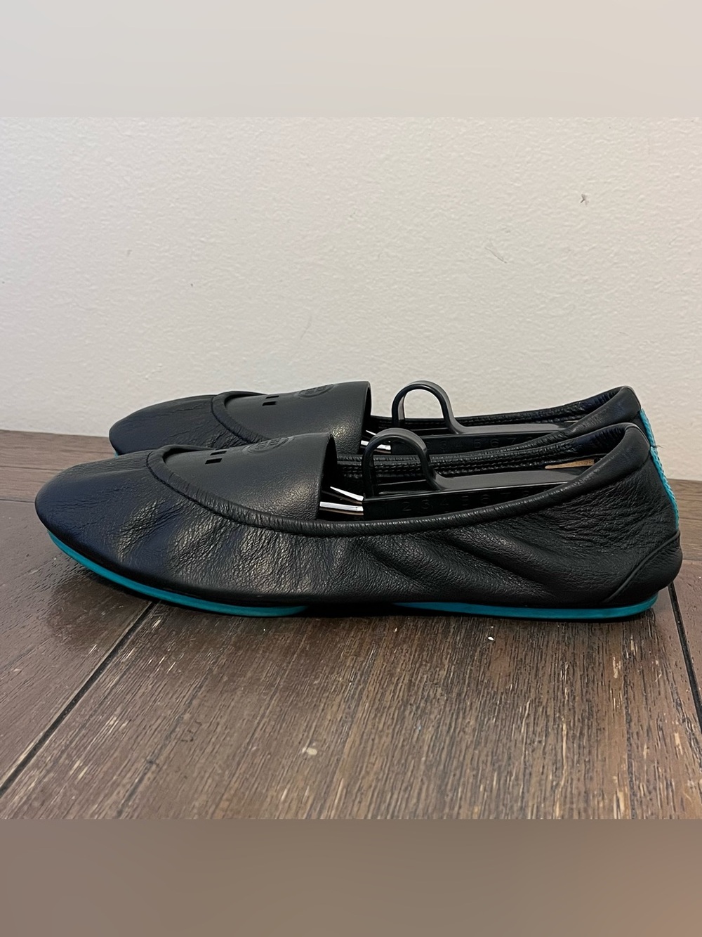 Tieks Black Leather Ballet Flats Womens 8